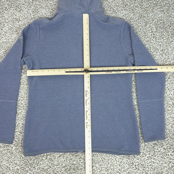 Columbia Jacket Womens XL Blue Hooded Textured Knit Full Zip Outdoor Sweater - Picture 7 of 9